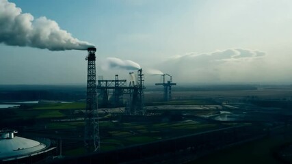View of the thermal power plant from above