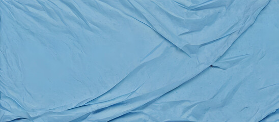 Obraz premium wrinkled fabric paper sheet blue