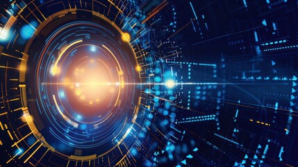 Obraz premium Abstract Futuristic Technology Background