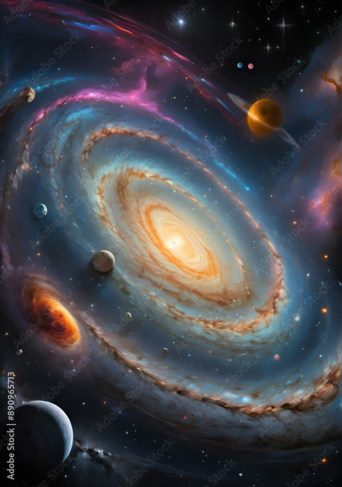 Wall mural space galaxy in space