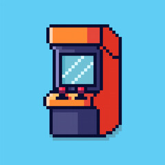 Pixel art arcade machine game asset design