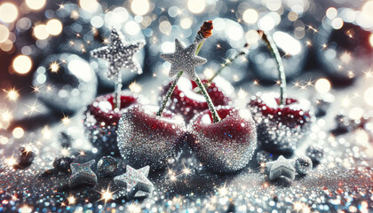 リンゴ、飾り、クリスマス、お祝い