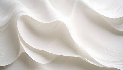 Fototapeta premium Clear Plain Shiny Soft Vintage Bokeh Cloudy Wave Like Geometric White Background or Texture