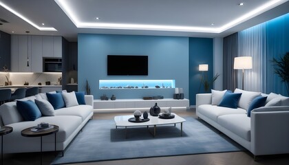 Fototapeta premium Photo interior modern design room 3d illustration