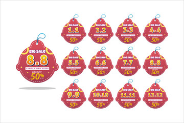 shopping day labels collection Shopping day sale banner background for business retail promotion