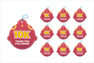 Set Thank you followers thank giving social media community post or Thank you followers peoples