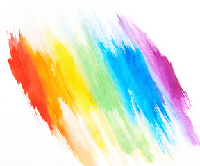 Rainbow Gradient Paint Strokes