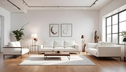 Fototapeta premium Photo interior modern design room 3d illustration