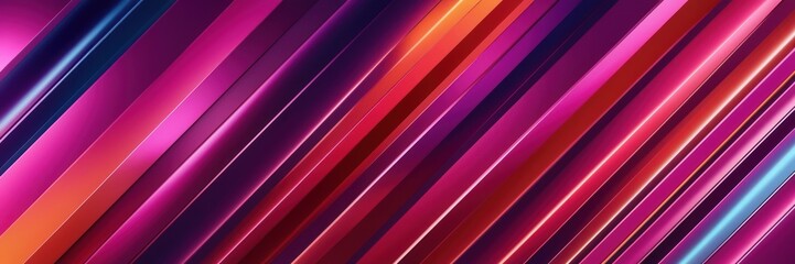 Obraz premium abstract background featuring diagonal lines in vibrant hues of pink, orange, and blue. Perfect for modern design projects and vibrant visuals.