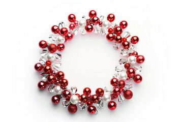 Crystal Bead Wreath, isolated on white