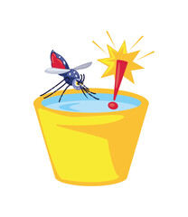 mosquito larvae in bucket