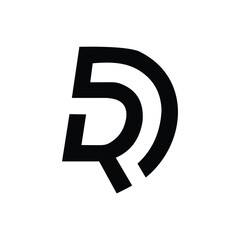 letter dr logo design