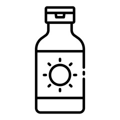 Sun protection icon perfect for sunscreen and UV protection themes