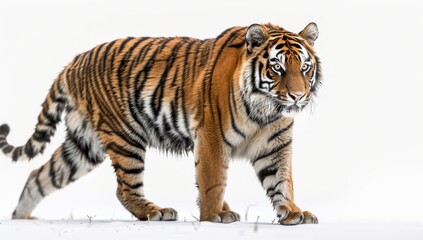 Obraz premium Tiger Walking in the Snow