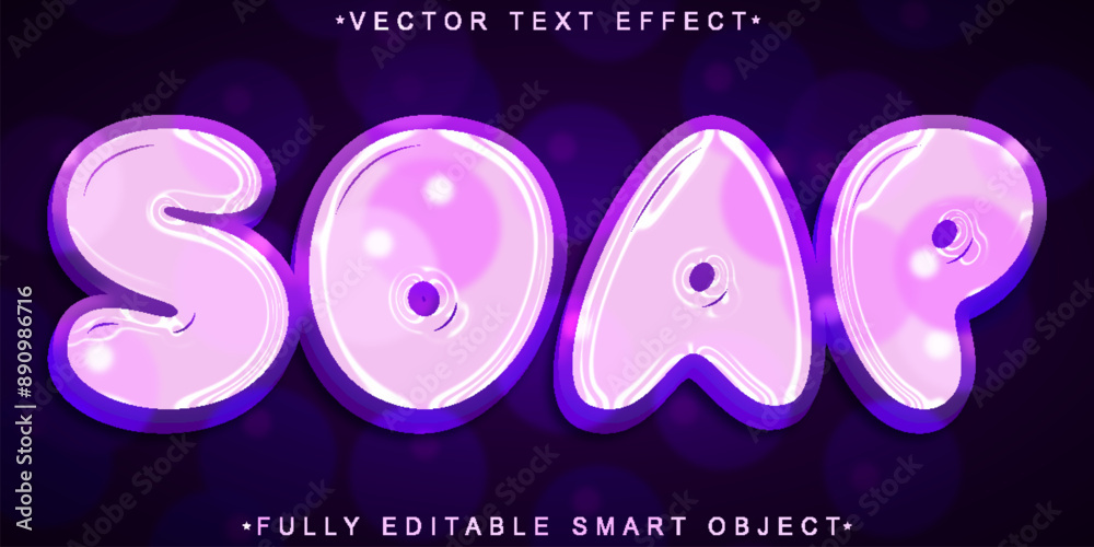 Poster vector fully editable smart object text effect