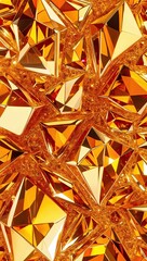 Vibrant abstract golden crystal background, captured in breathtaking 12K Ultra HD Resolution