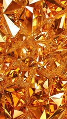 Vibrant abstract golden crystal background, captured in breathtaking 12K Ultra HD Resolution