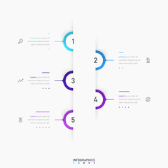 Vector Infographic label design template with icons and 5 options or steps. Can be used for process diagram, presentations, workflow layout, banner, flow chart, info graph.