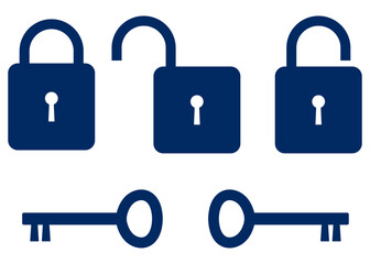 鍵アイコン　ネイビー