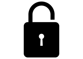 シンプルな鍵　開錠　アイコン