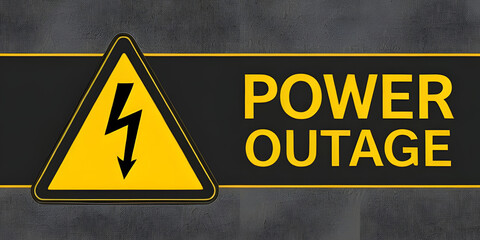 "Power Outage" sign,