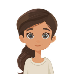 Cartoon Girl Portrait