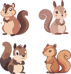 Cute Squirrel Illustrations