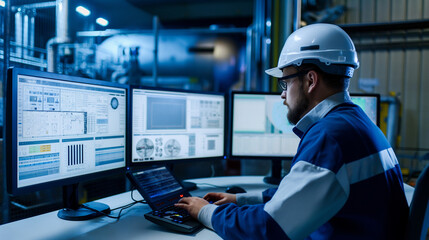 Engineers monitoring at  control room