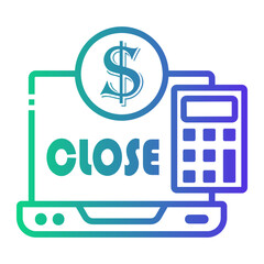 computer Line Gradient Icon