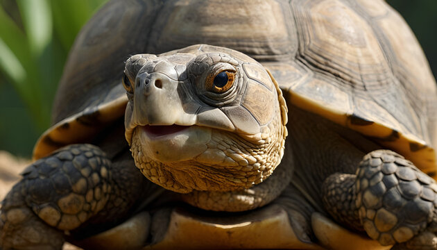 close up of a tortoise