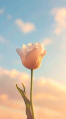Fototapeta premium A single flower in the sky.