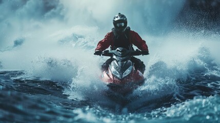 Naklejka premium Jet ski extreme sports 