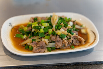Enjoy delicious freshly prepared Teppanyaki pork slices