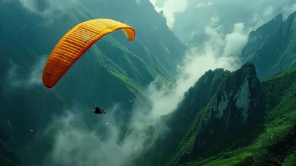 Fotobehang paragliding extreme sports  © Piyawat