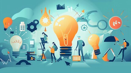 Creative business concept illustration background