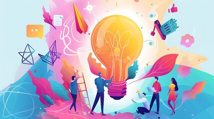 Creative business concept illustration background