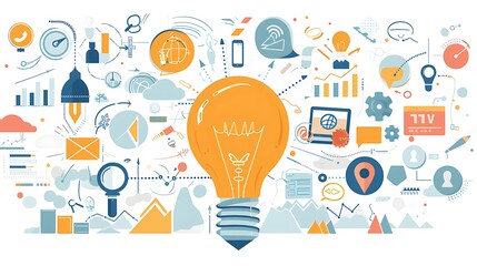 Creative business concept illustration background