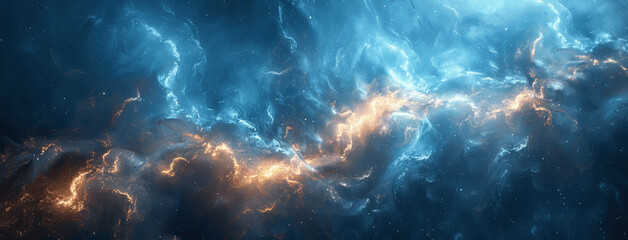 Abstract Dark Blue Black Gradient Background with Grainy Texture and Glow for Banner Header Cover Design