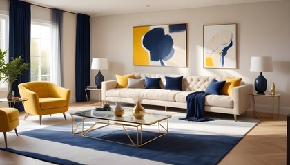 Fototapeta premium Photo interior modern design room 3d illustration