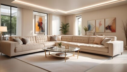 Fototapeta premium Photo interior modern design room 3d illustration