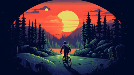 Day Night Cycle games illustration flat vector