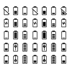 Battery icons set vector illustration. vector. editable