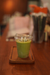 ice coffee on the table