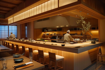 Obraz premium 老舗の高級日本食レストラン