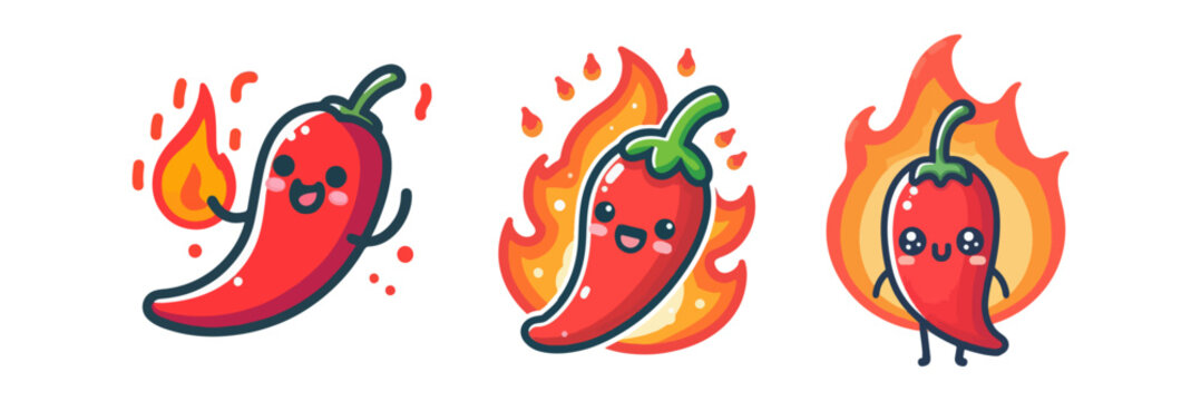 cute chili vector