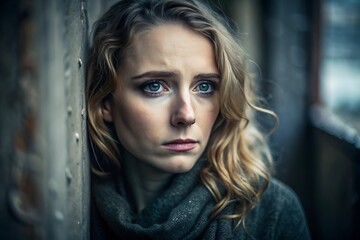 Woman with Sad Expression.