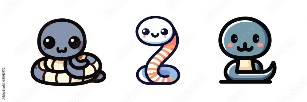 Canvas Prints cute snake vector