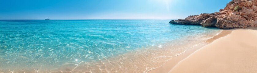 Tranquil Beach with Crystal Clear Waters