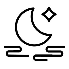moon and star icon design