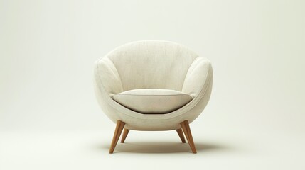 A stylish and modern chair isolated on a pristine white background